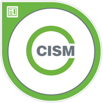 ISACA Certified Information Security Manager certification badge.